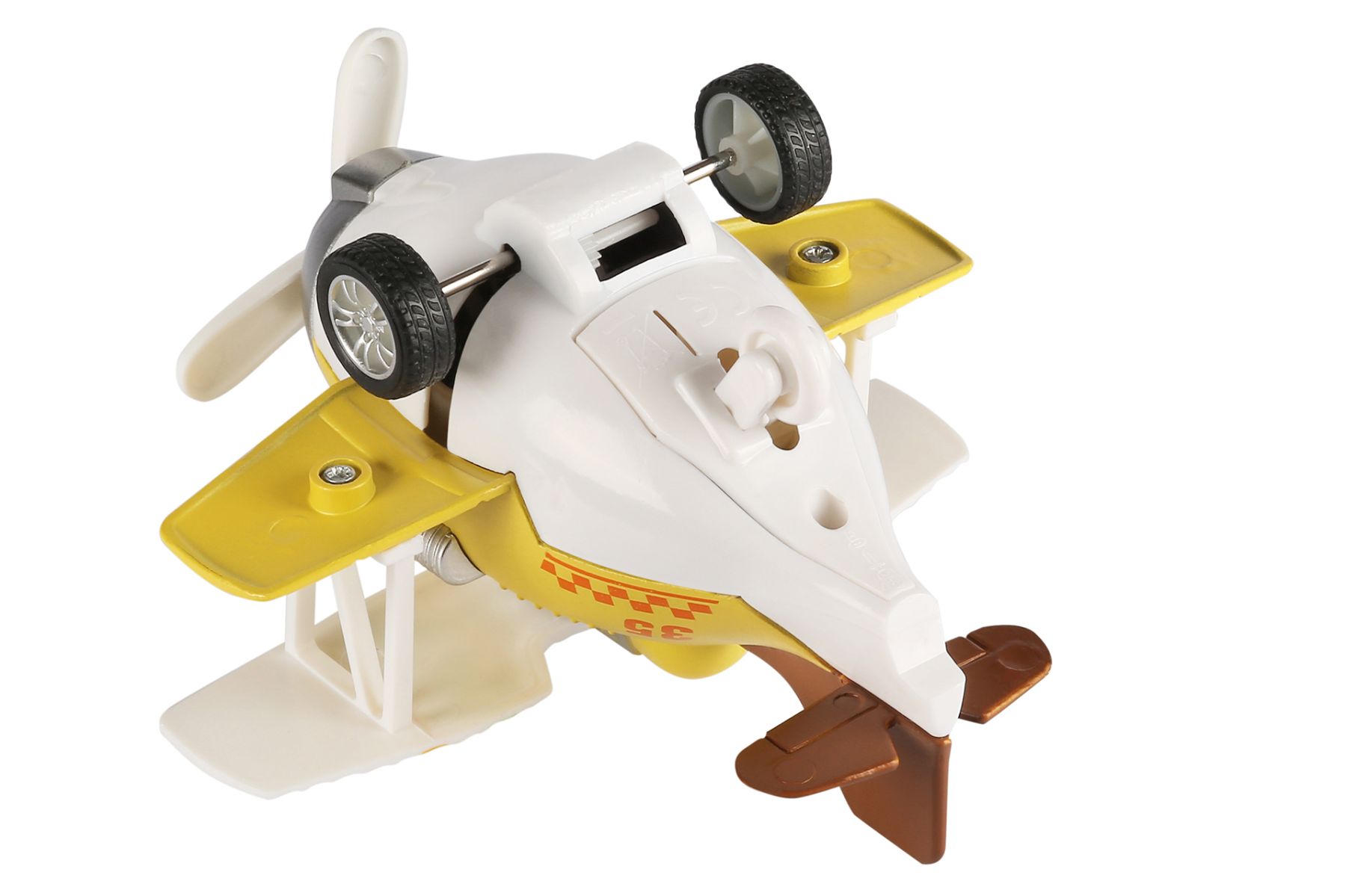 Літак металевий інерційний Aircraft жовтий