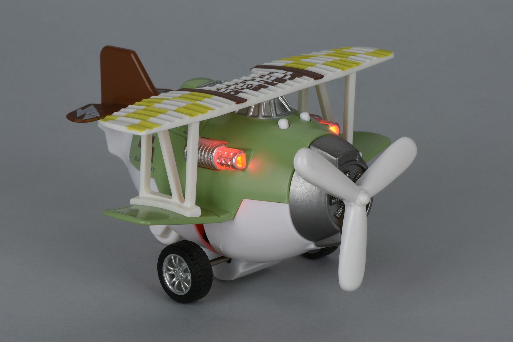 Літак металевий інерційний Same Toy Aircraft зелений зі світлом і музикою SY8015Ut-2