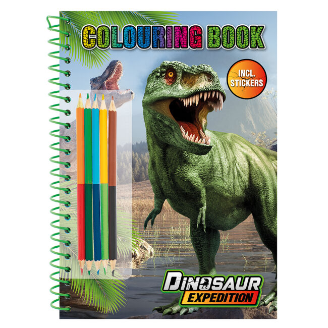 Розмальовка Moxy Dinosaur expedition з наліпками та олівцями (961029)