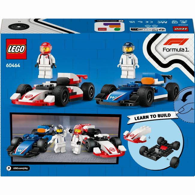 Конструктор LEGO City Автомобілі для перегонів F1 команд Williams Racing та Haas F1 (60464)
