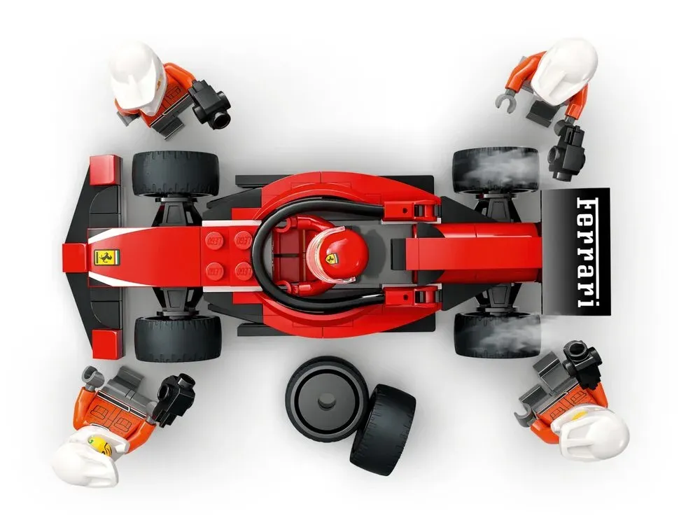 Конструктор LEGO City Піт-стоп і піт-екіпаж F1 з болідом Ferrari (60443)