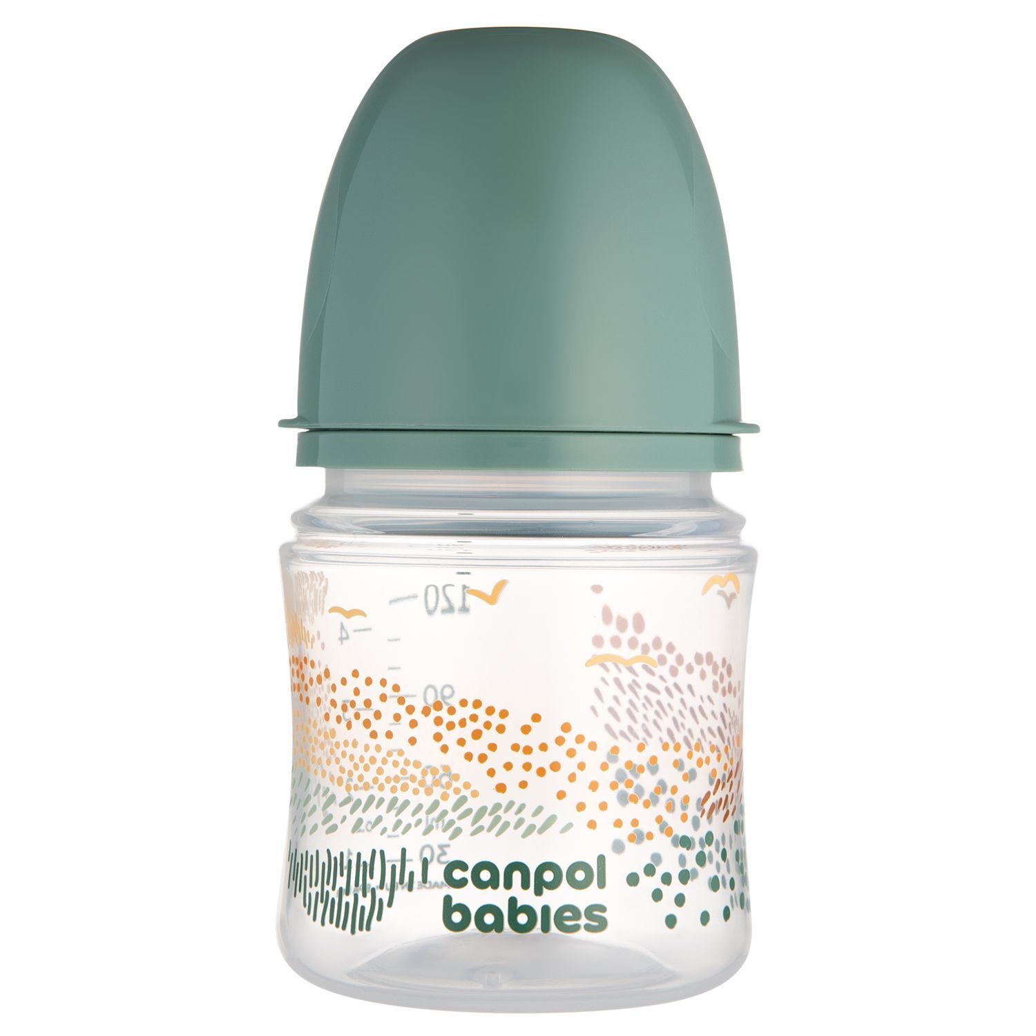 Canpol babies Пляшка антиколікова з широким отвором 120 мл Easystart MOUNTAINS - зелена
