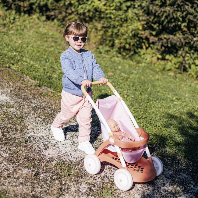 Коляска для ляльки Smoby Baby Nurse Теракотова пудра Прогулянка (7600254024)