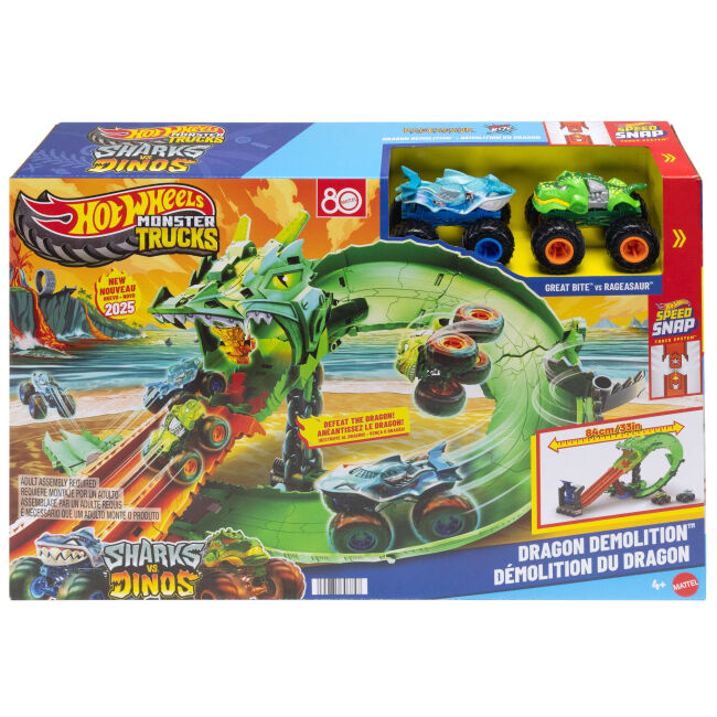 Ігровий набір Hot Wheels Monster Trucks Атака вогняного дракона (JFR06)