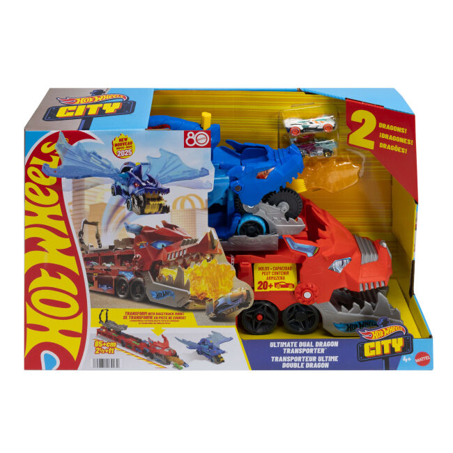 Ігровий набір Hot Wheels City Транспортер-трансформер Два дракони JBM72