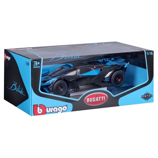Автомодель - BUGATTI BOLIDE (чорно-синій, 1:18)
