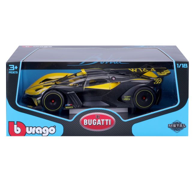 Автомодель - BUGATTI BOLIDE (чорно-жовтий, 1:18)