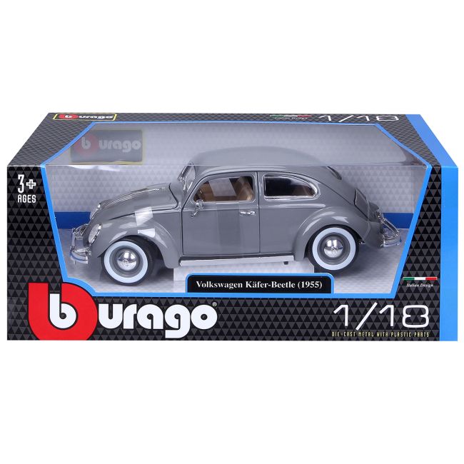 Автомодель - VOLKSWAGEN KÄFER BEETLE (1955) (сірий, 1:18)