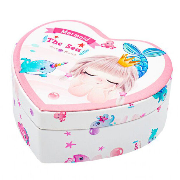 Дитяча скринька для прикас "Русалонька", серце FG240424016D