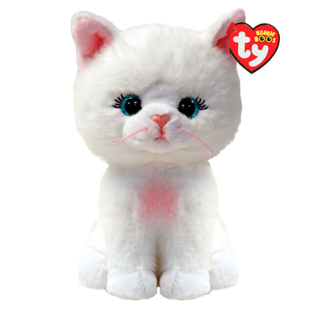 М'яка іграшка TY Beanie Babies Біла кішка Amelia 15 см (37377)