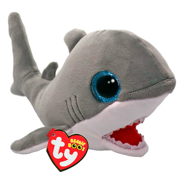 М'яка іграшка TY Beanie Babies Сіра акула Finnegan 15 см (37376)