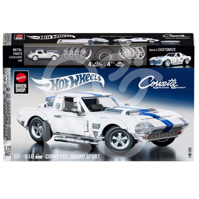 Конструктор Hot Wheels Brick Shop Elite Corvette Grand Sport 918 деталей (JGR31)