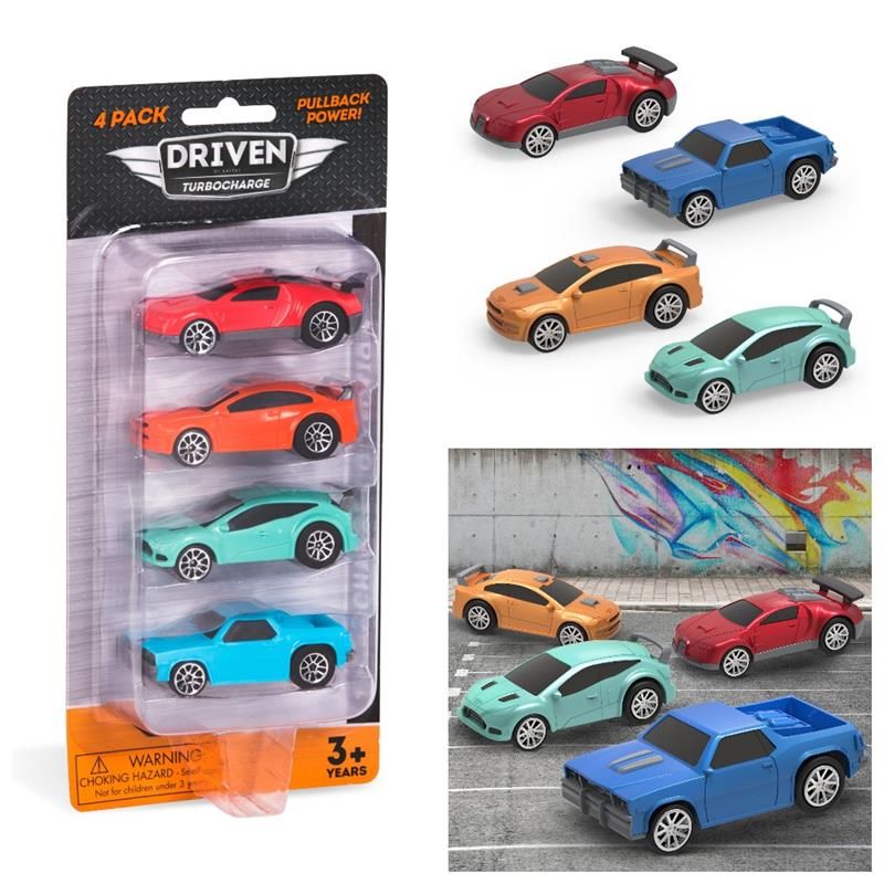 Набір машинок DRIVEN TURBOCHARGE 4 од. блістер