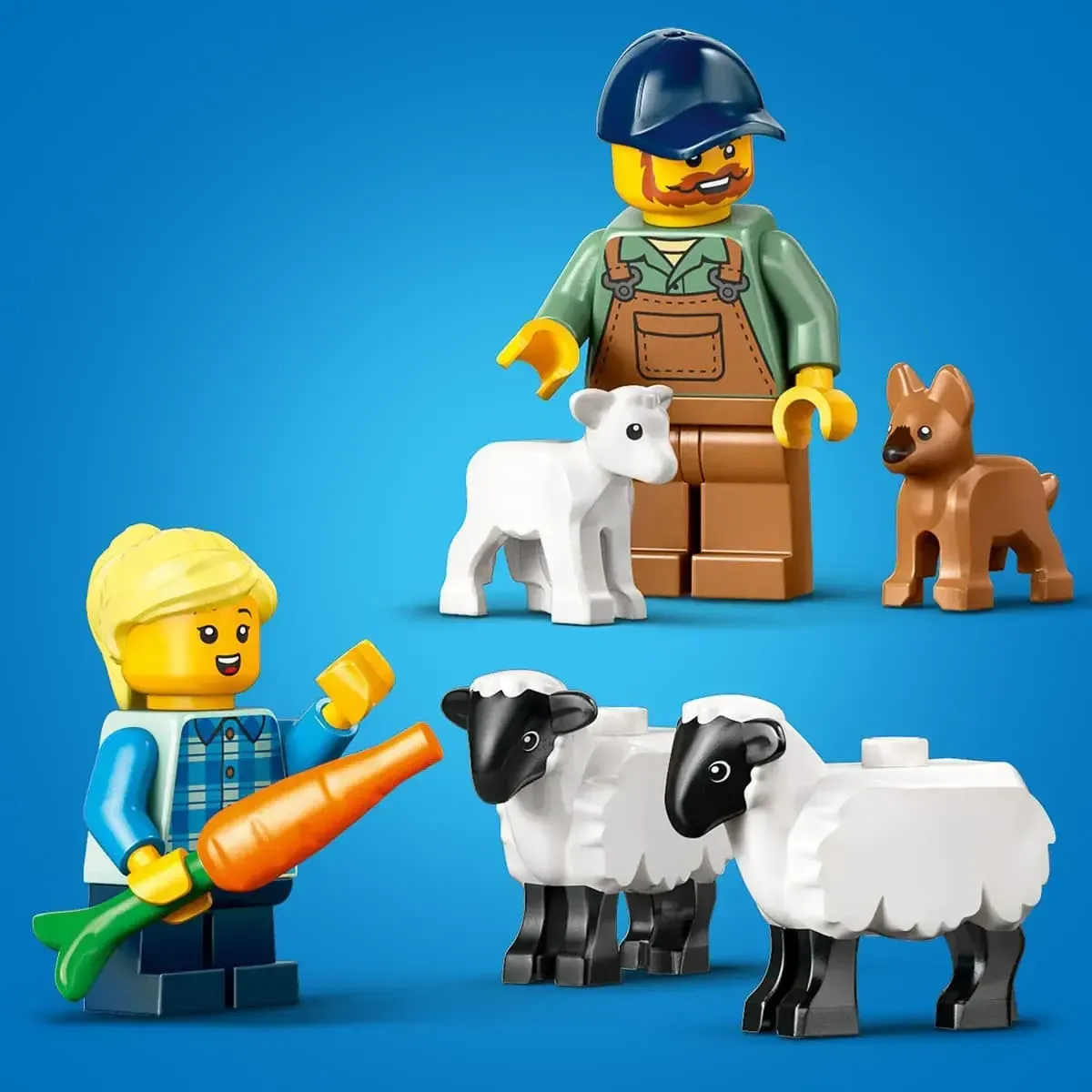 Конструктор LEGO City Червоний фермерський трактор із причепом і вівцями (60461)