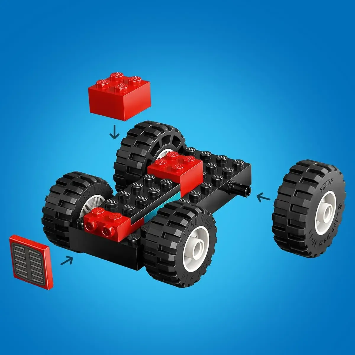 Конструктор LEGO City Червоний фермерський трактор із причепом і вівцями (60461)