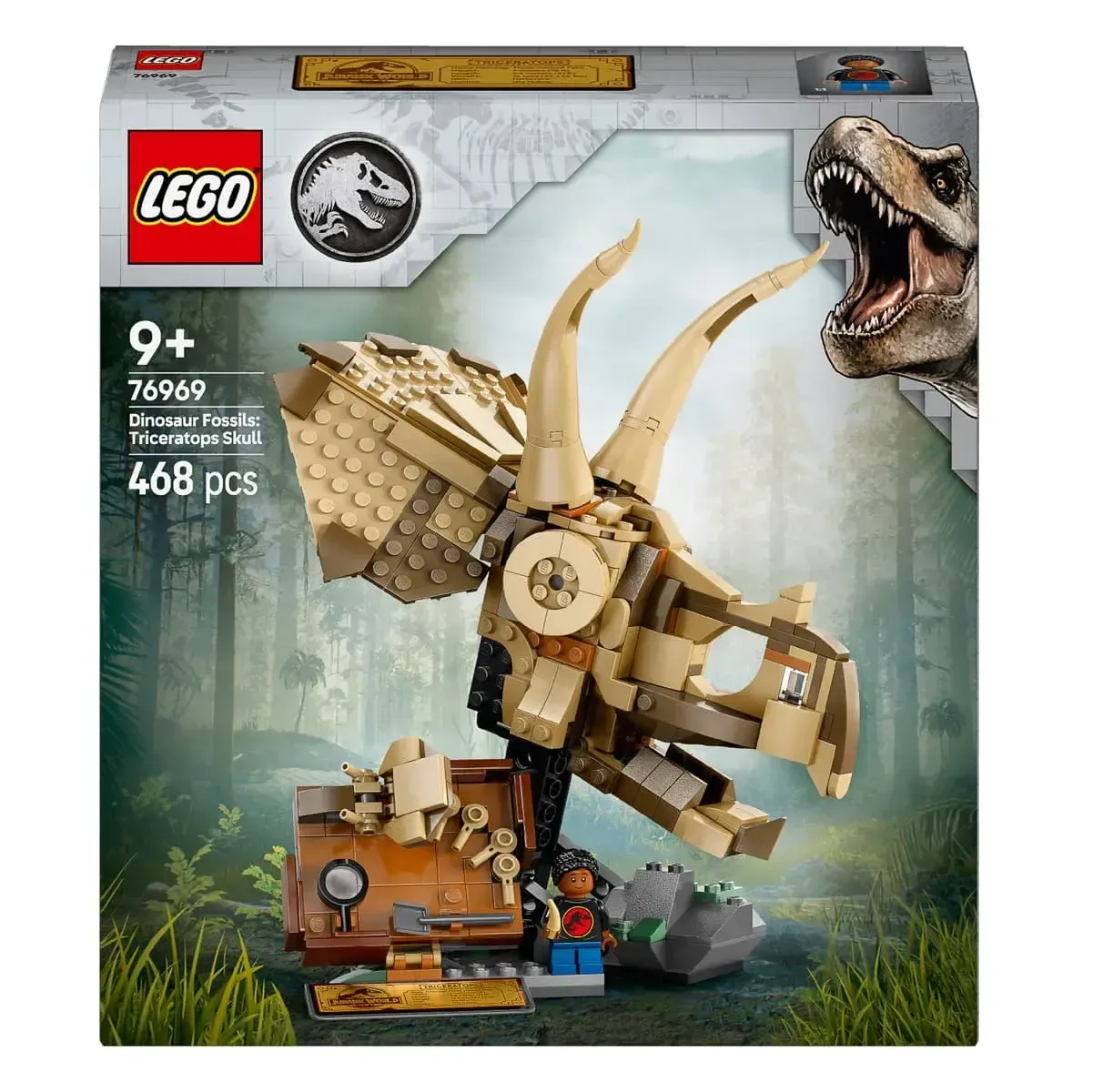 Конструктор LEGO Jurassic World Скамʼянілості динозаврів: череп трицератопса (76969)