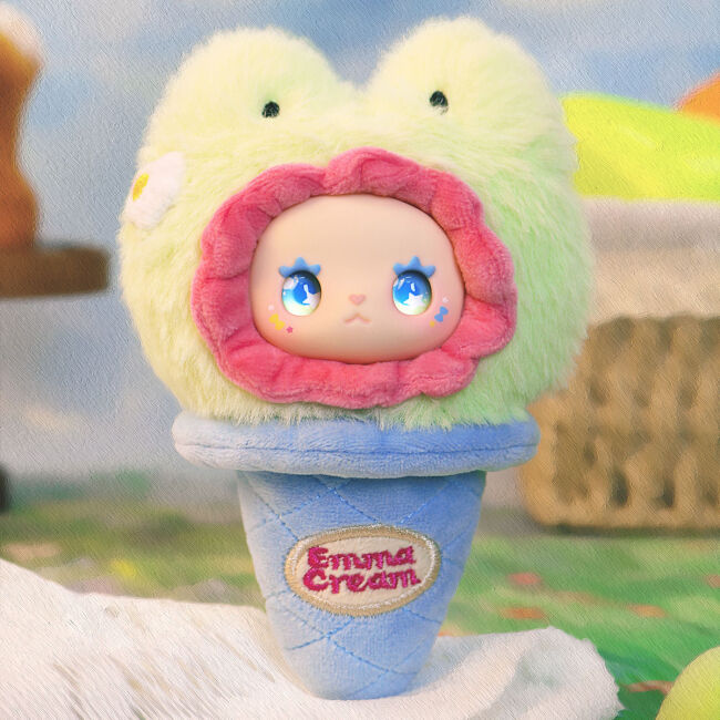 Колекційна м'яка іграшка з кільцем POP TOP Lucky Emma серії "Scoop Ice Cream" - МОРОЗИВКО (у дисп.,