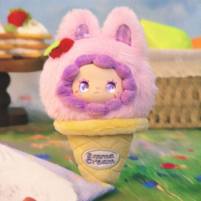 Колекційна м'яка іграшка з кільцем POP TOP Lucky Emma серії "Scoop Ice Cream" - МОРОЗИВКО (у дисп.,