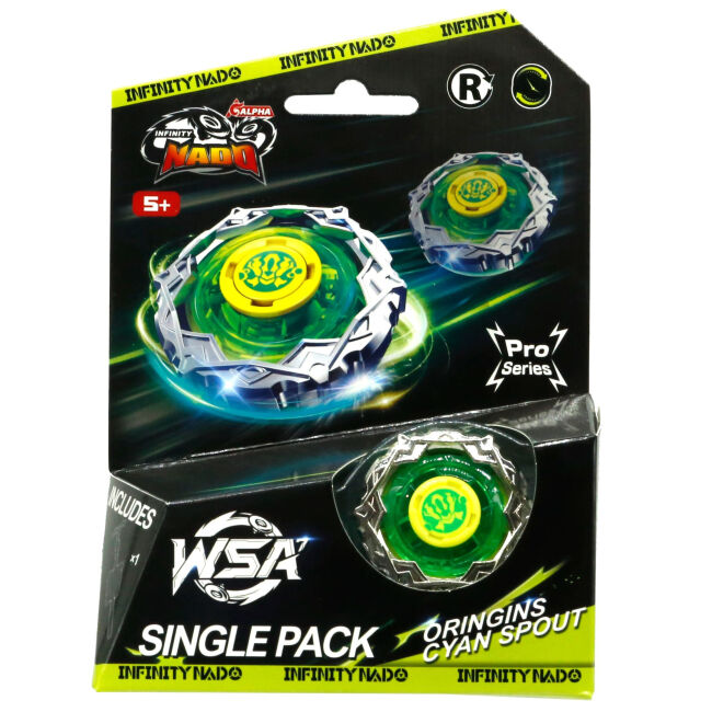 ​Дзиґа Infinity Nado VII Pro Series Single Pack Origins Ціановий Вихор Cyan Spout (EU664621-3)