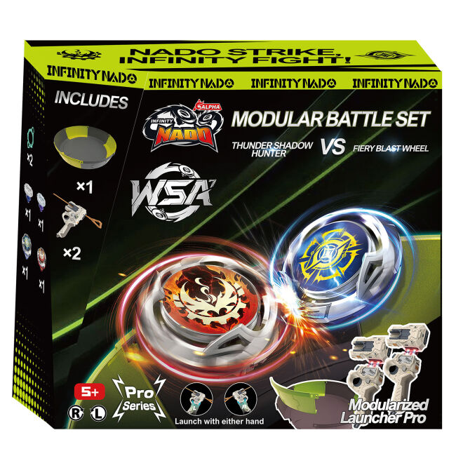 ​Ігровий набір Infinity Nado VII Pro Series Modular Battle Set Громовий Мисливець Тіней і Вогняне Колесо Вибуху (EU664181)