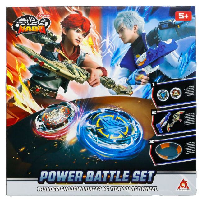 ​Ігровий набір Infinity Nado VII Power Battle Set Громовий Мисливець Тіней і Вогняне Колесо Вибуху (EU664180)