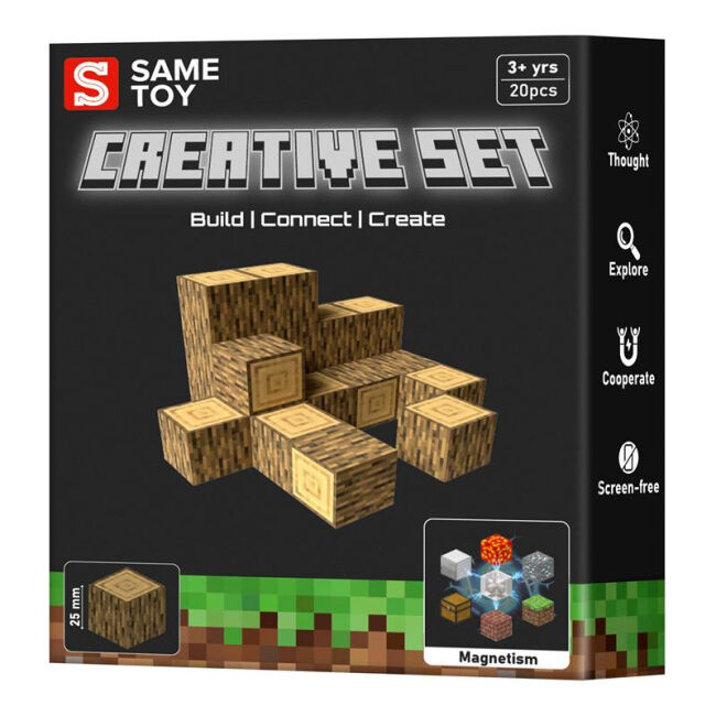 Магнітний конструктор Same toy Creative Set Wood 20 деталей (MCRAFT-1711-SM)