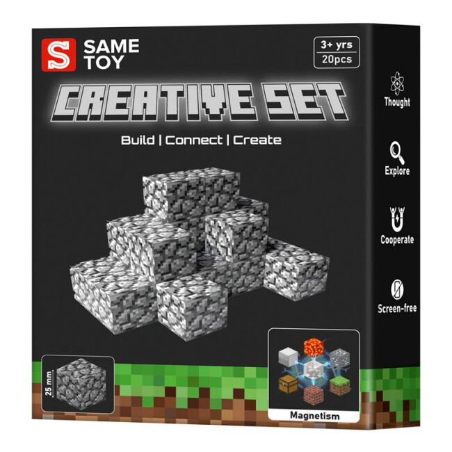 Магнітний конструктор Same toy Creative Set Cobblestone 20 деталей (MCRAFT-4004-SM)