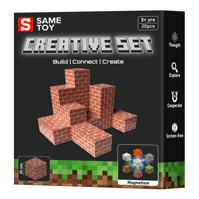 Магнітний конструктор Same toy Creative Set Brick 20 деталей (MCRAFT-4520-SM)