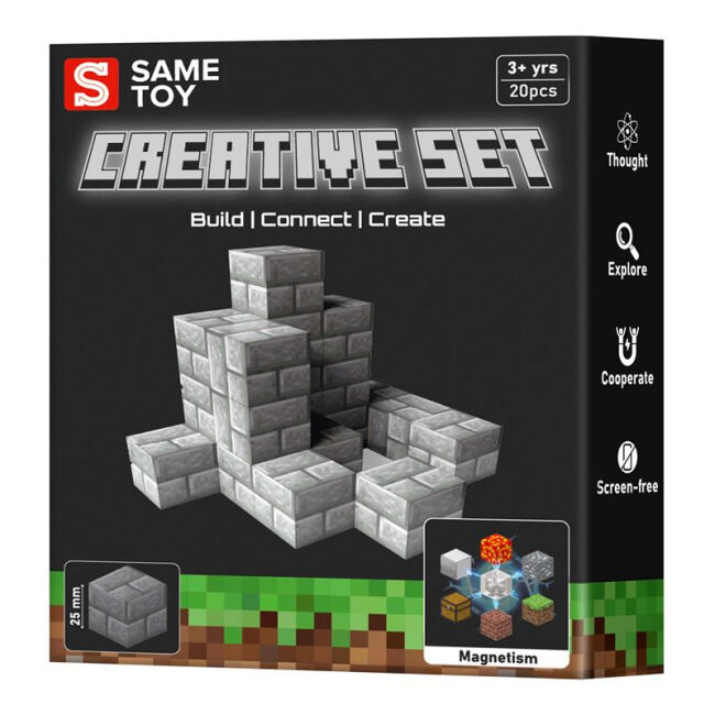 Магнітний конструктор Same toy Creative Set Stone 20 деталей (MCRAFT-9862-SM)