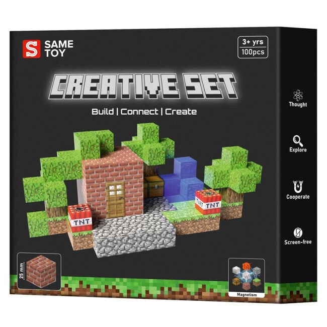 ​Магнітний конструктор Same Toy Creative Set Vault 100 деталей (MCRAFT-4646-SM)