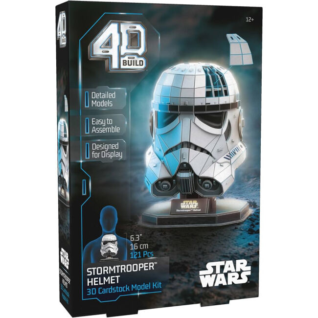 4D Build: Пазл для створення 3D-моделі «Зоряні війни: шолом штурмовика» (121 деталь)