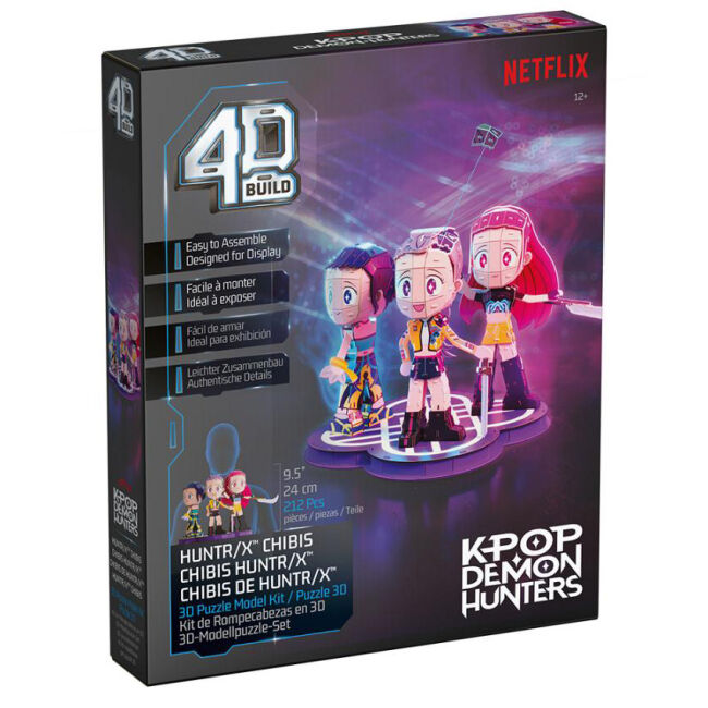 4D Build: Пазл для створення 3D-моделі «Кейпоп-мисливиці на демонів: гурт Хантрікс» (212 деталей)