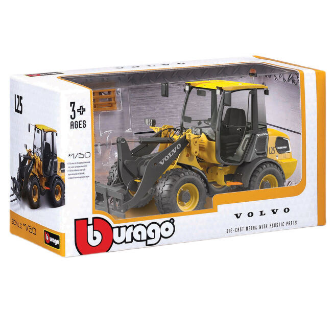 Автомодель серії "Construction" - НАВАНТАЖУВАЧ VOLVO L25 З ВИЛАМИ