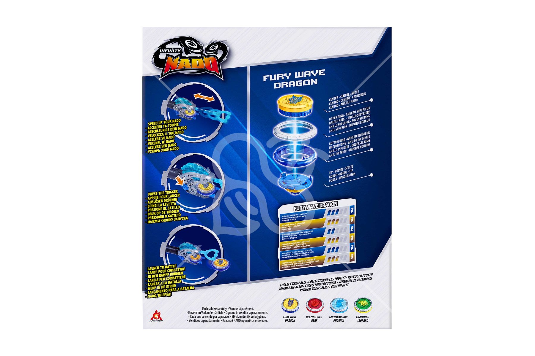 Дзиґа VI серія Starter Pack Fury Wave Dragon Лютий Дракон