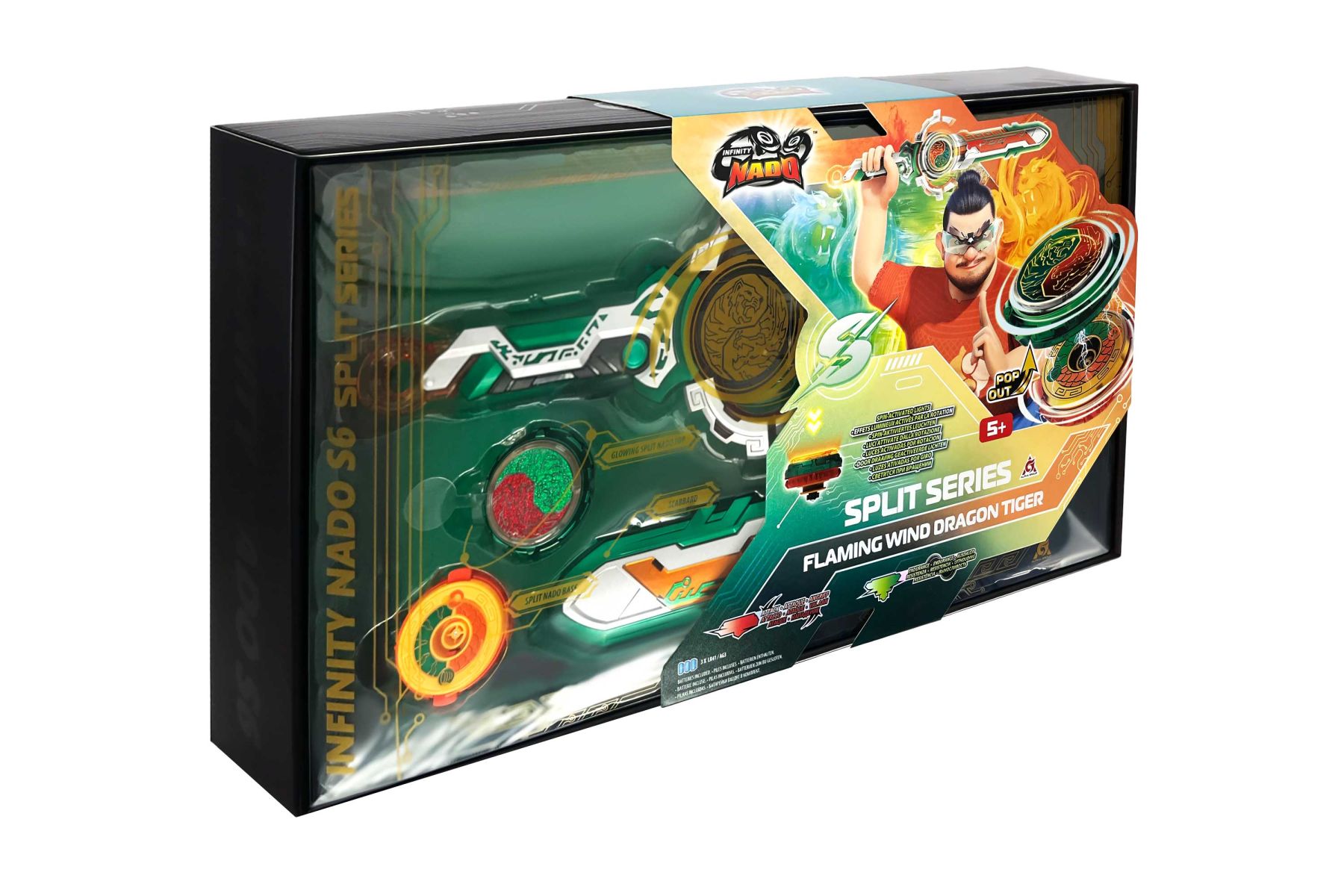 Дзиґа VI серія Split Series Flaming Wind Dragon Tiger Палаючий Вітер Дракон Тигр