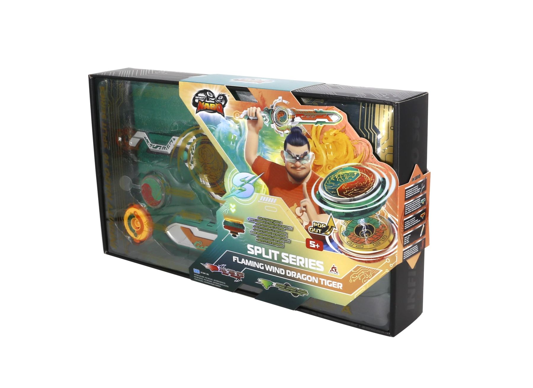 Дзиґа VI серія Split Series Flaming Wind Dragon Tiger Палаючий Вітер Дракон Тигр
