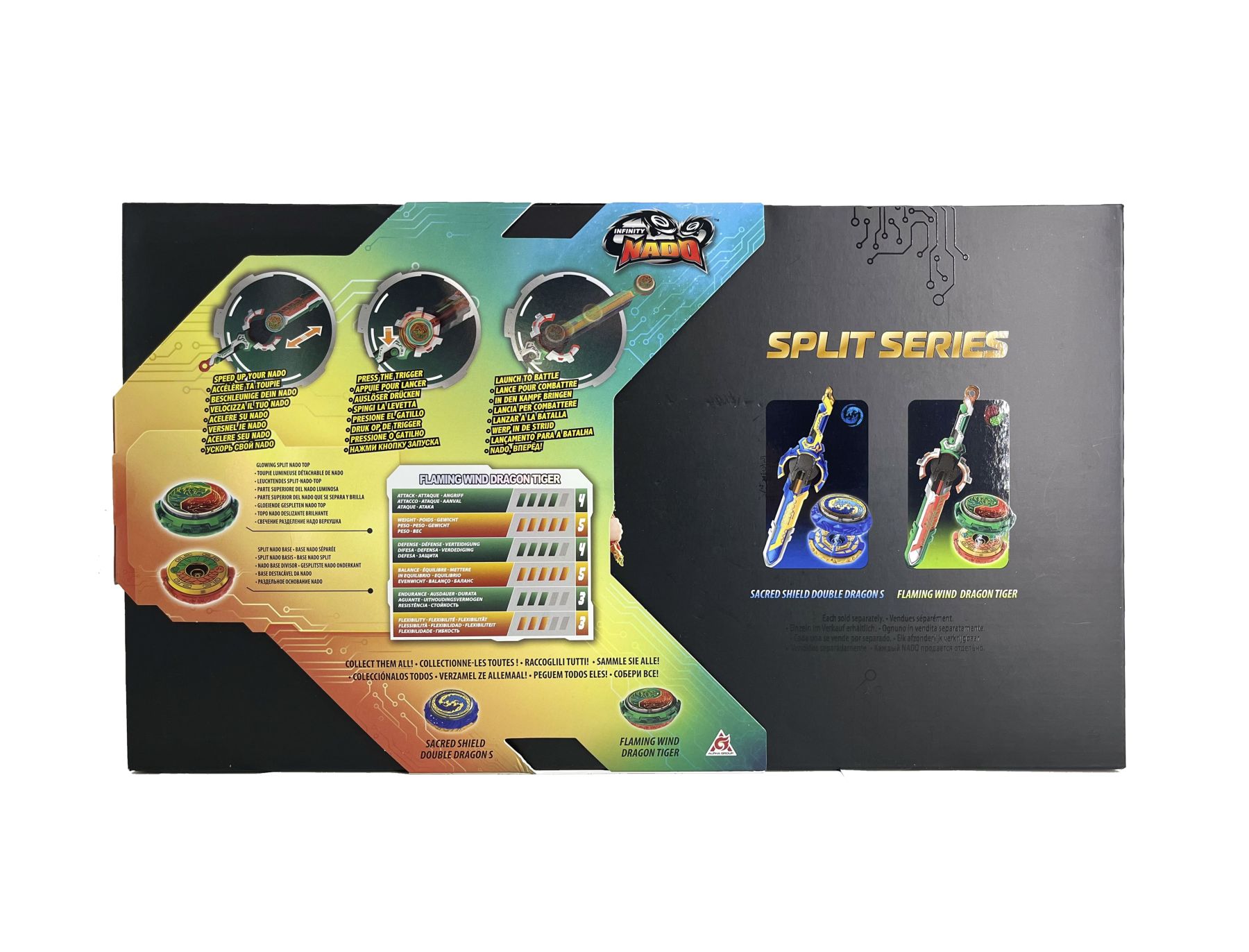 Дзиґа VI серія Split Series Flaming Wind Dragon Tiger Палаючий Вітер Дракон Тигр