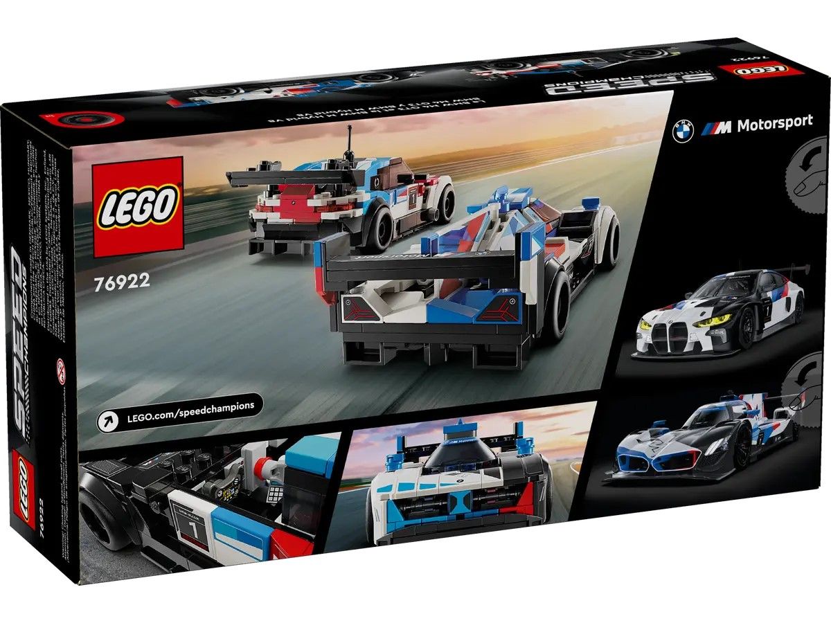 Конструктор Speed Champions Автомобілі для перегонів BMW M4 GT3 і BMW M Hybrid V8