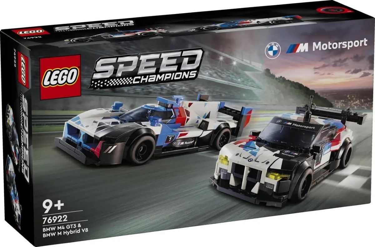 Конструктор Speed Champions Автомобілі для перегонів BMW M4 GT3 і BMW M Hybrid V8