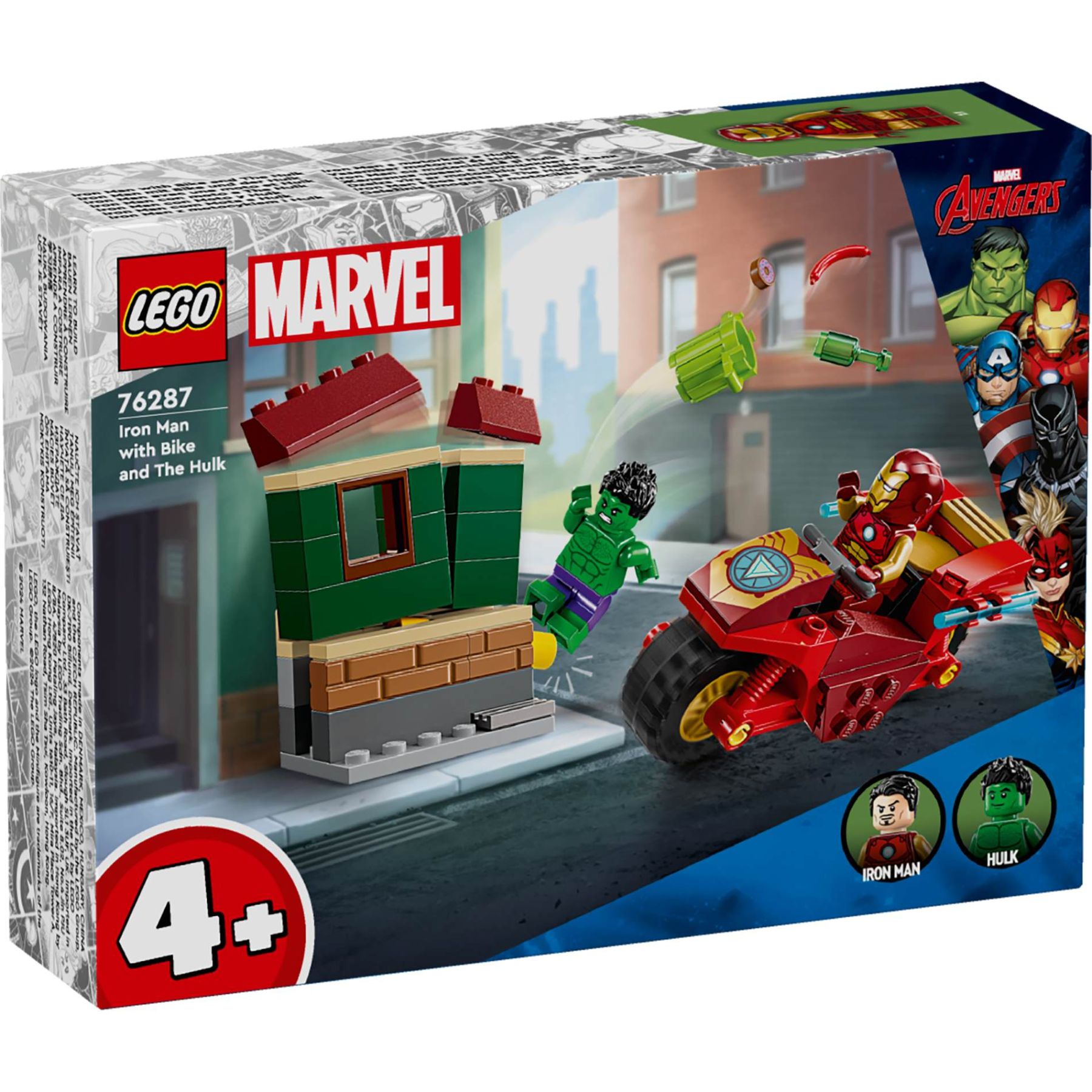 Конструктор LEGO Super Heroes Marvel Залізна Людина на мотоциклі й Галк (76287)