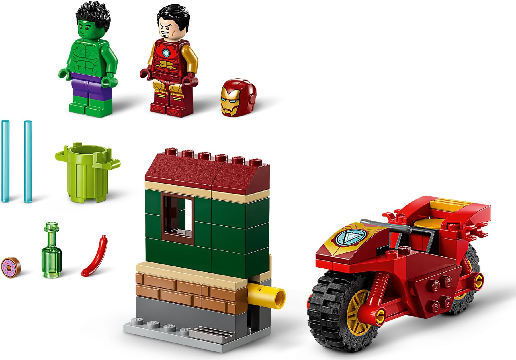 Конструктор LEGO Super Heroes Marvel Залізна Людина на мотоциклі й Галк (76287)