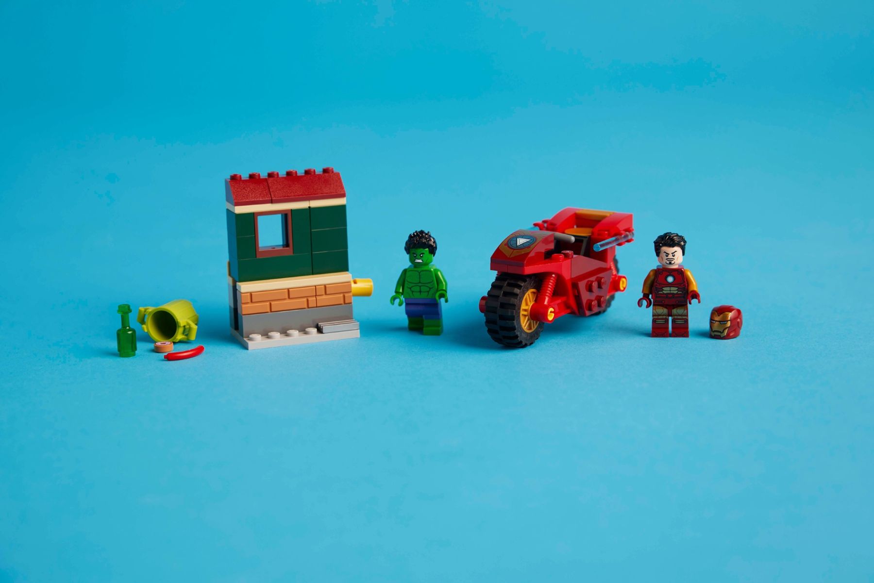 Конструктор LEGO Super Heroes Marvel Залізна Людина на мотоциклі й Галк (76287)