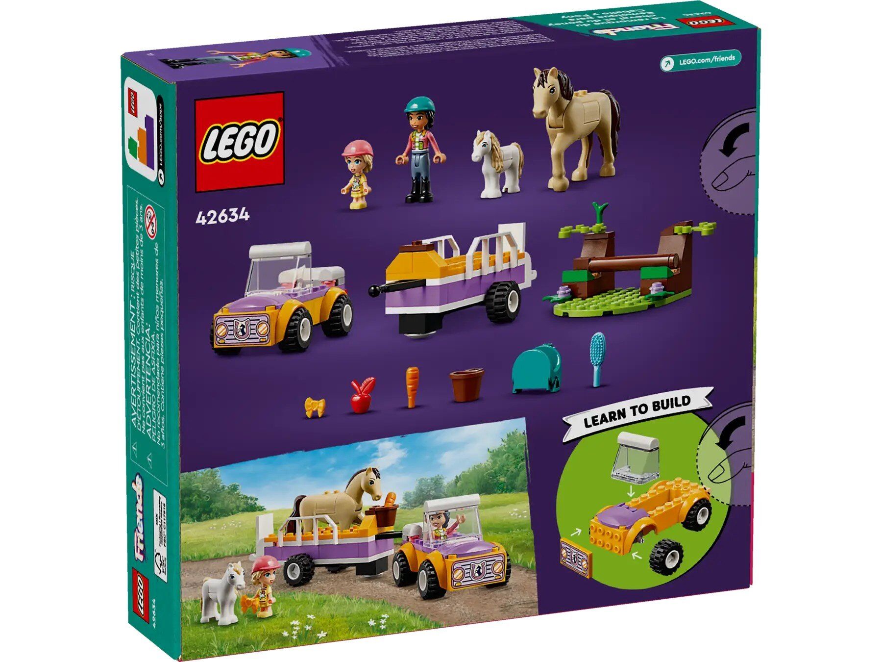 Конструктор LEGO Friends Причіп для коня й поні (42634)