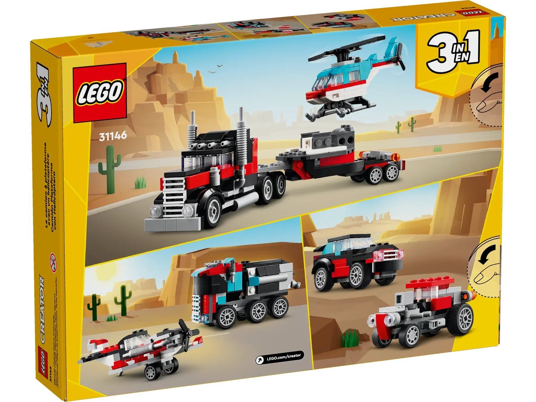 Конструктор LEGO Creator Бортова вантажівка з гелікоптером (31146)