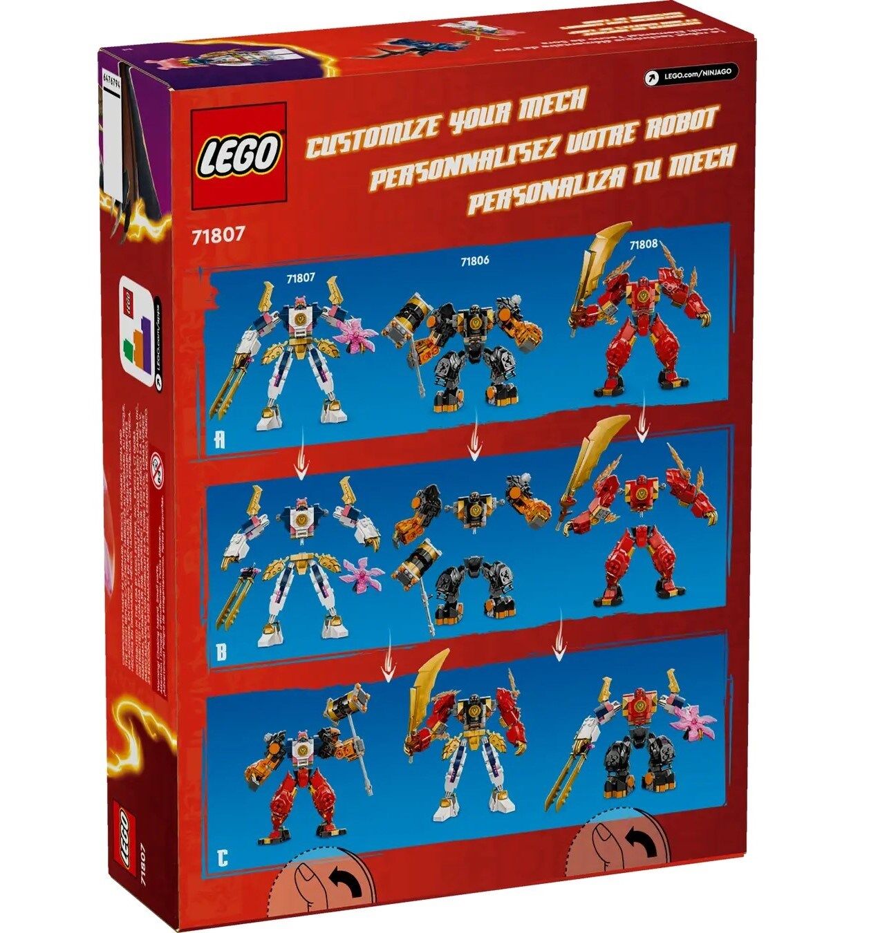 Конструктор LEGO NINJAGO Робот технічної стихії Сори (71807)