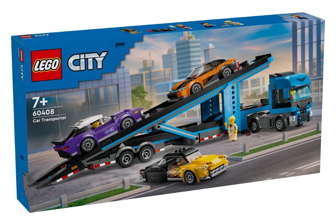 Конструктор LEGO City Вантажівка-транспортер зі спортивними авто (60408)