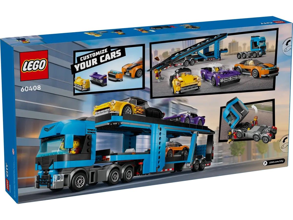 Конструктор LEGO City Вантажівка-транспортер зі спортивними авто (60408)