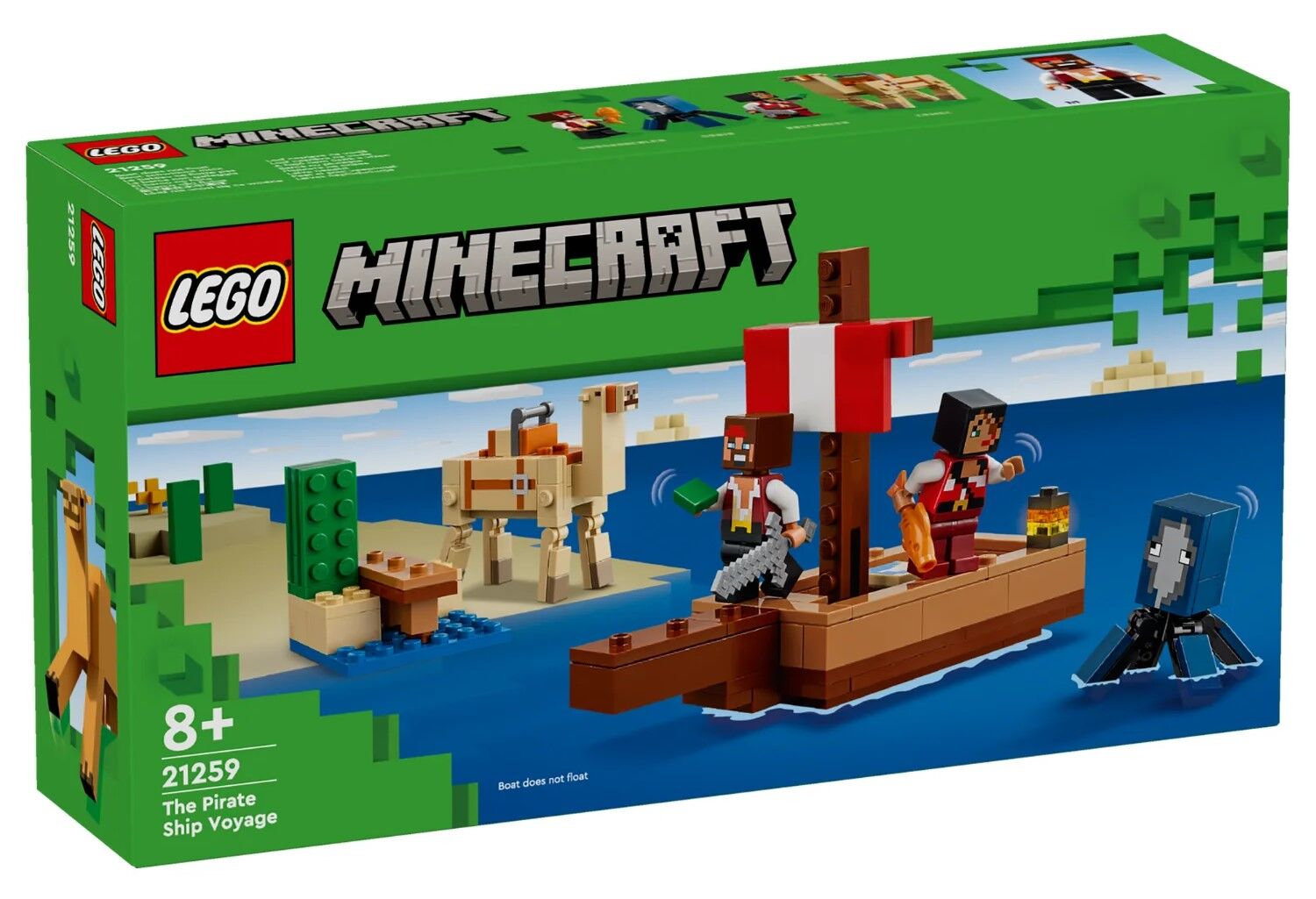 Конструктор LEGO Minecraft Подорож на піратському кораблі (21259)