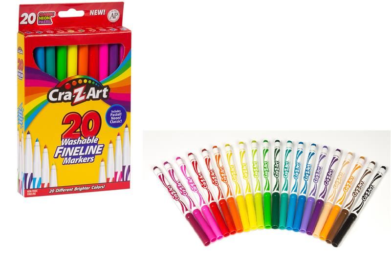 Маркери легкозмивні Cra-Z-Art тонкі кінчики 20 шт (5056574429223)