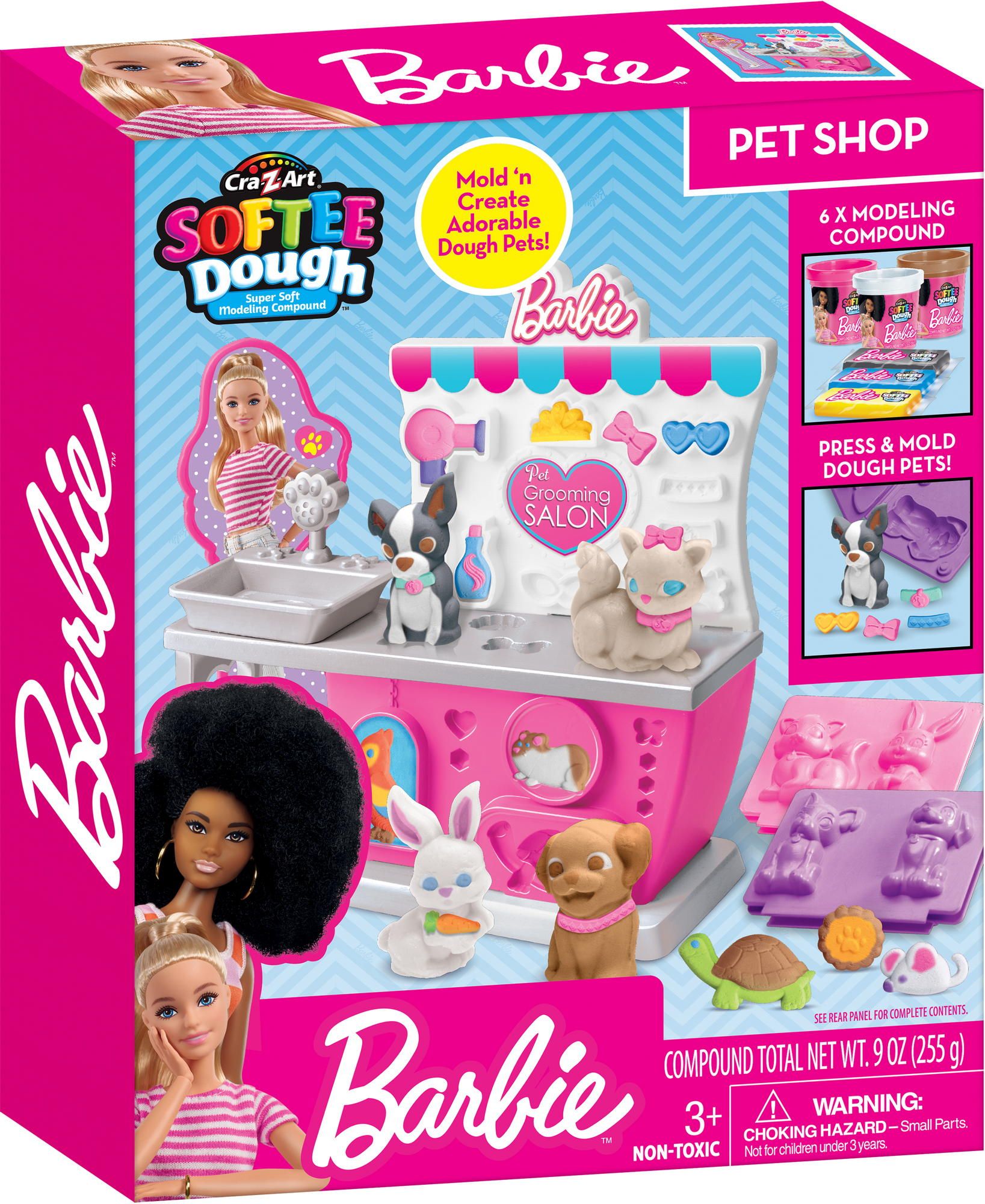 Набір тіста для ліплення Cra-Z-Art Barbie Зоомагазин з формами 10 одиниць (34041CRA)